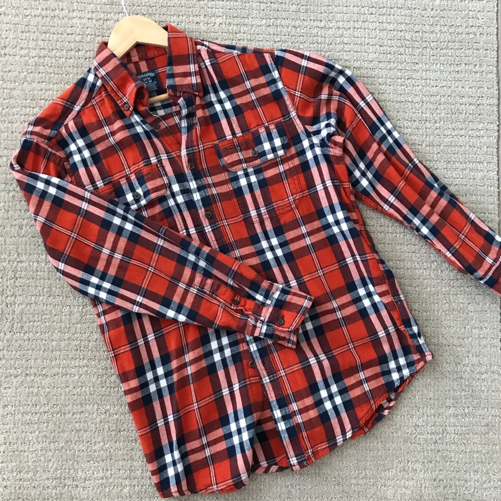 Faded Glory Plaid Flannel Buttondown Shirt